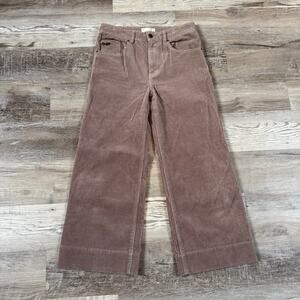 Odd Molly Corduroy Cropped Pants Mauve Wide Leg Sincerely Pant Size 30